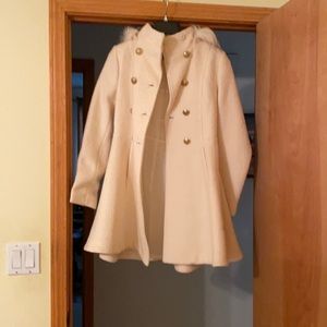 Liz Claiborne wool peacoat. Size: small color ivory white ( cream)